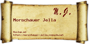 Morschauer Jella névjegykártya
